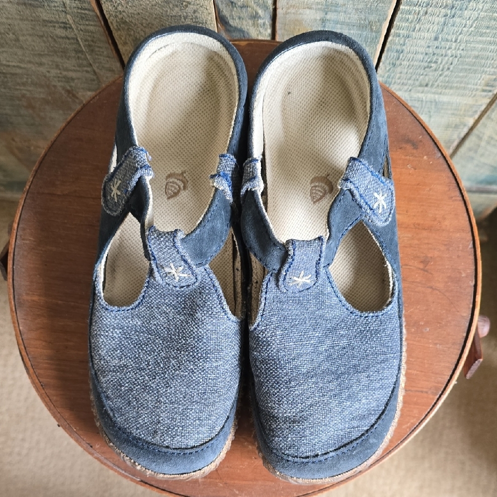 Acorn Womens Denim Blue Slides